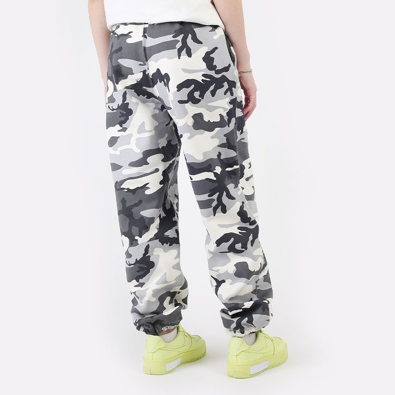 женские серые брюки Nike Solo Swoosh Fleece Trousers DN1767-133 - цена, описание, фото 3
